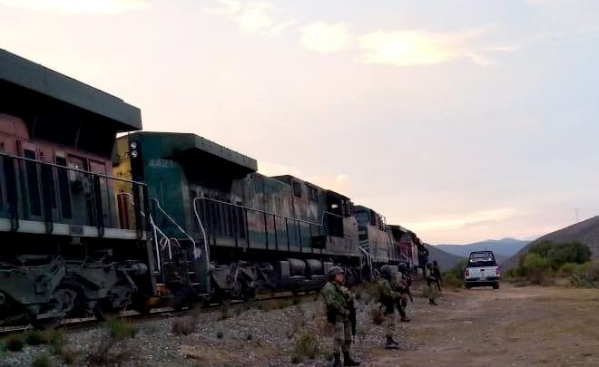 frustra, Guardia Nacional, Cañada Morelos, saqueo, tren, SSP, reporte, barricadas, San Antonio Soledad