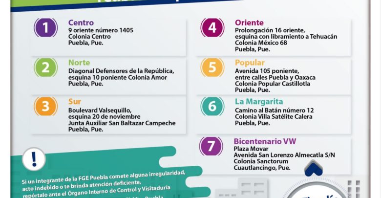 reapertura, agencias, Ministerio Público, capital, Cuautlancingo, FGE, Puebla, Código Rojo, Nota Roja, Noticias