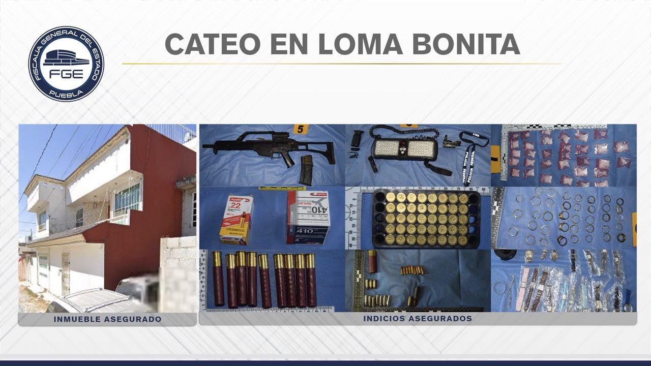 El Negro, El Tío, El Bombón, detención, cristal, arma larga, cartuchos útiles, Código Rojo, Nota Roja, Puebla, Noticias