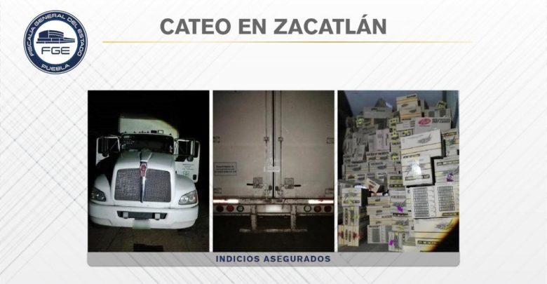 trailer, robo, abarrotes, carga, Zacatlán, cateo, FGE, Código Rojo, Nota Roja, Puebla, Noticias