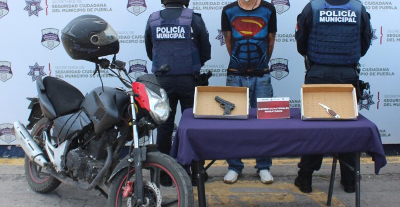 Portación, ilegal, arma de fuego, SSC, Código Rojo, Nota Roja, Puebla, Noticias