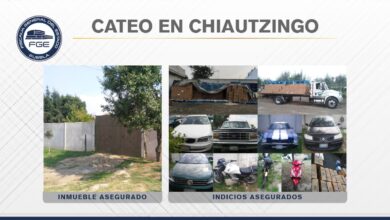 rbo, vehículo, productos de limpieza, Chiautzingo, FGE, cateo, Código Rojo, Nota Roja, Puebla, Noticias