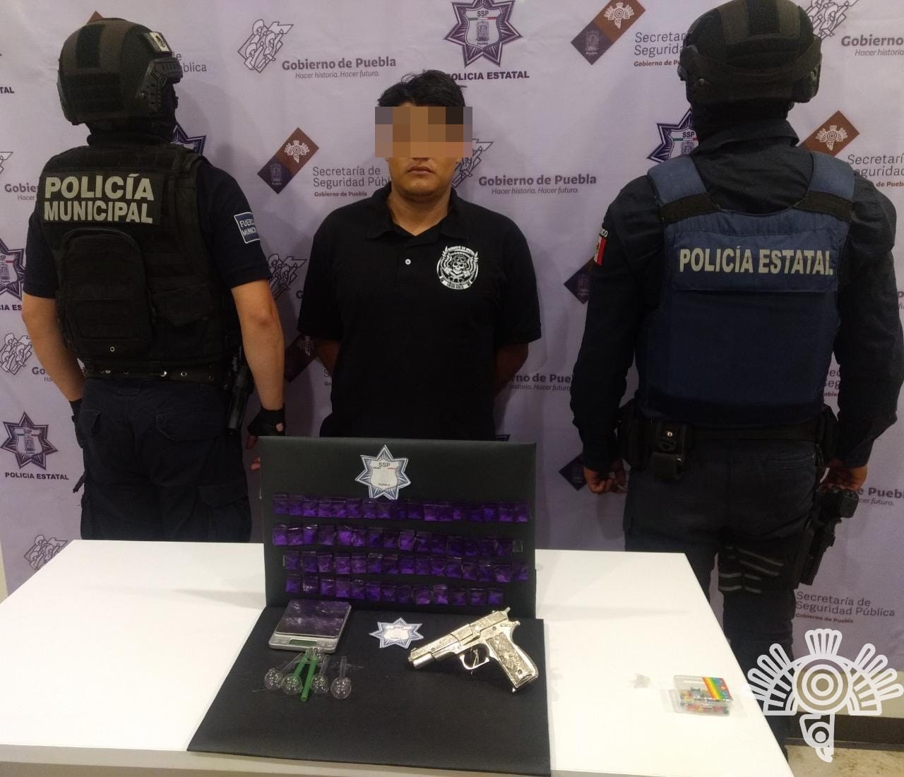 hombre, detenido, trabajador, El Cristian, Tehuacán, cristal, cocaína, Código Rojo, Nota Roja, Puebla, Noticias