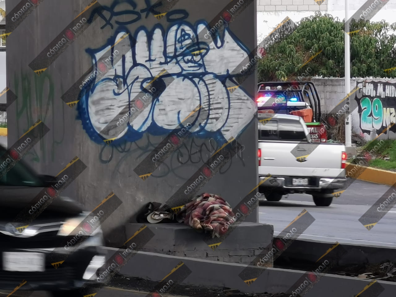calle, hombre, indigente, autopista México-Puebla, San Jerónimo Caleras, Código Rojo