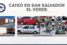 San Salvador El Verde, cateo, inmueble, autopartes, robadas, reporte, FGE, Código Rojo