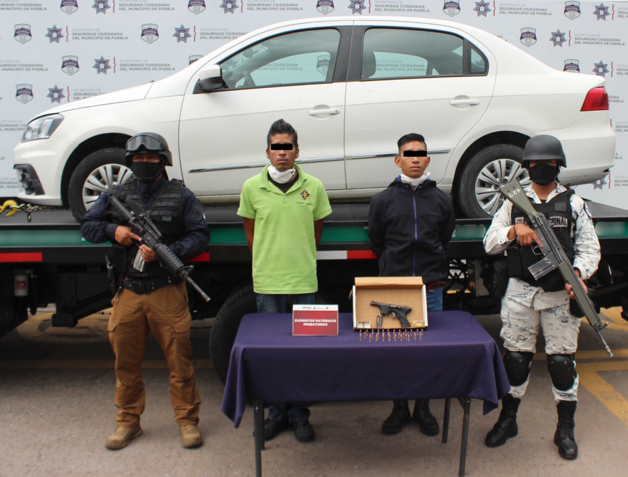 SSC, detenidos, Guardia Nacional, arma de fuego, drogas, Código Rojo