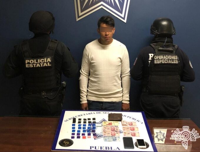 santiago momoxpan, detenido, narcovendedor, drogas, cocaína, san pedro cholula, código rojo