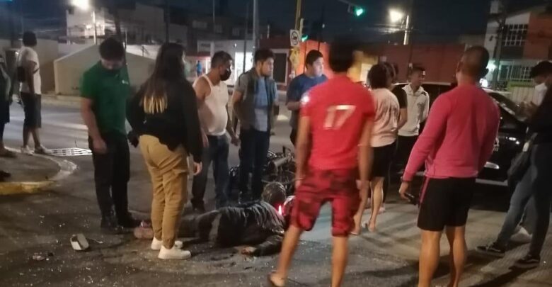 Motociclista, San José Mayorazgo, choque, lesiones, hospital privado, barrio de Santiago, 911, vehículo