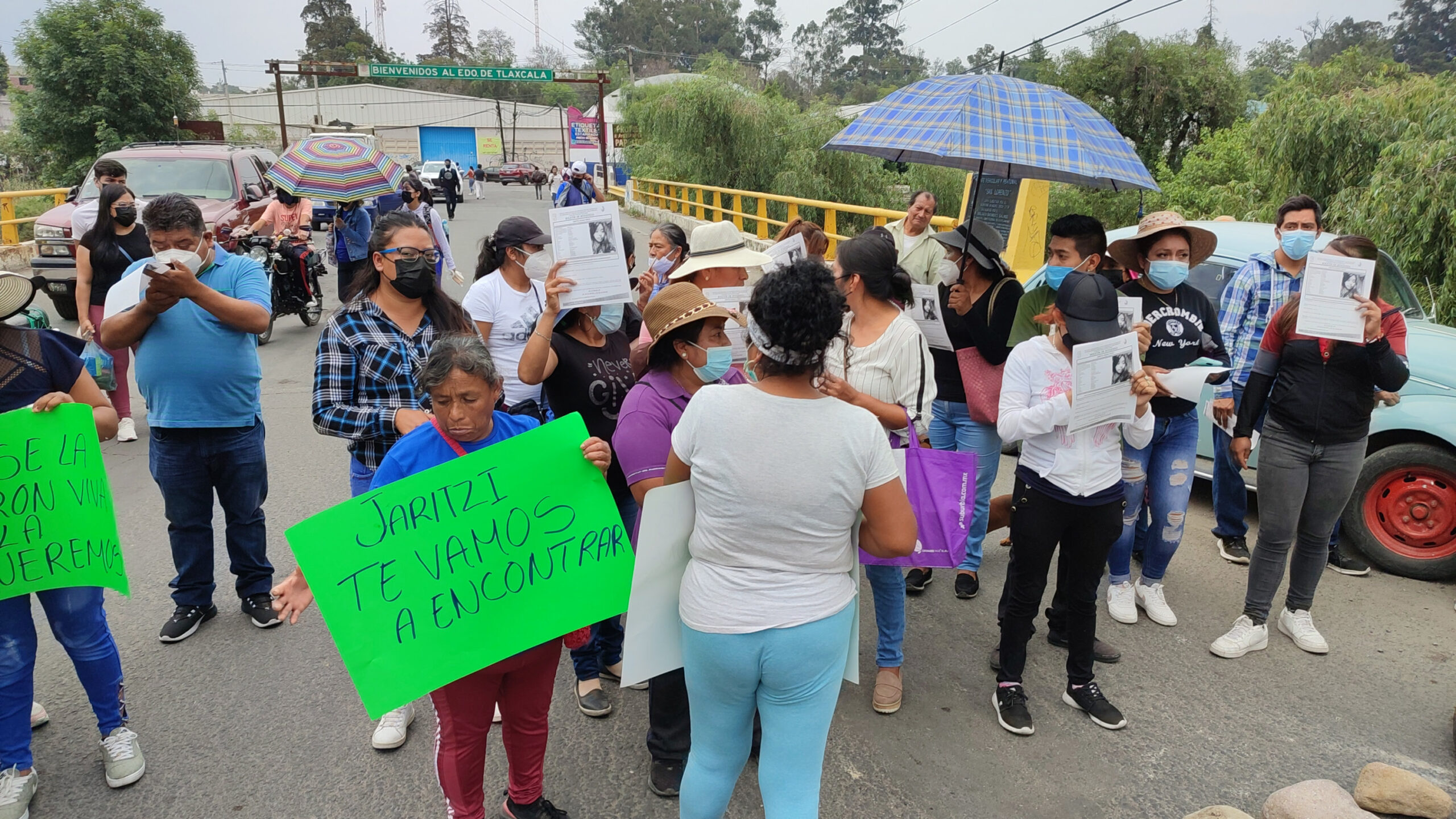 San Lorenzo Almecatla, Bloqueo, desaparición de una joven, muestras de violencia