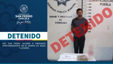 San Pedro Cholula, detenido, narcomenudista, Ministerio Público