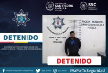 San Pedro Cholula, reporte de robo, recuperación, aprehendido