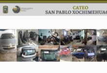 San Pablo Xochimehuacan, robo de autopartes, vehículo robado