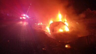 autopista México-Puebla, incendio, Protección Civil, redes sociales