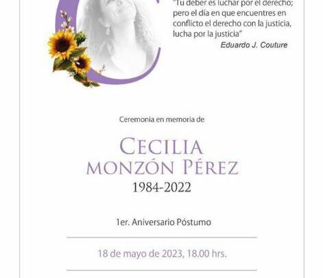 Cecilia Monzón, aniversario luctuoso, Helena Monzón, Javier