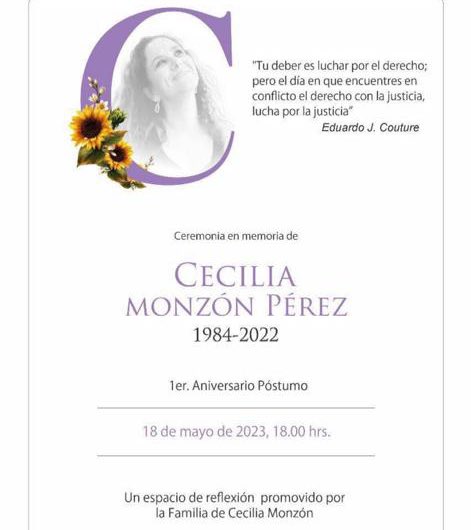 Cecilia Monzón, aniversario luctuoso, Helena Monzón, Javier