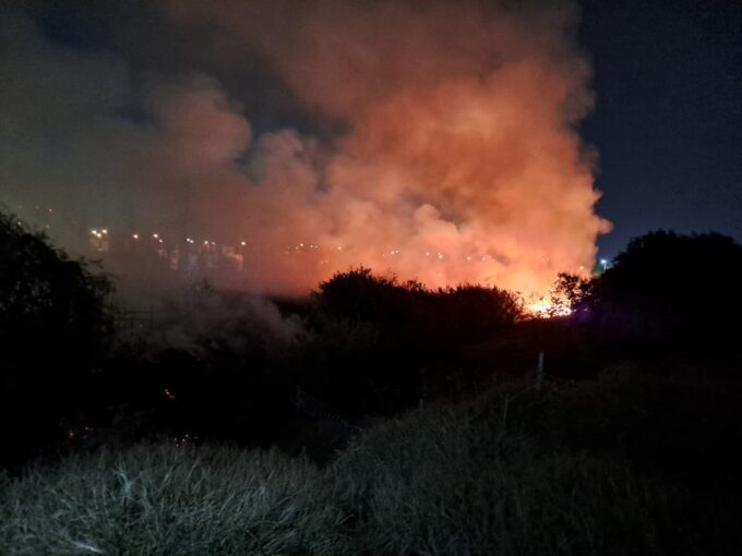 Tres Cerritos, incendio, Protección Civil Estatal, SSP Estatal