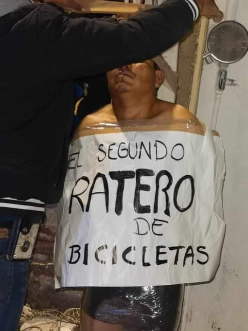 San Andrés Cholula, detenido, robo de bicicleta, poste