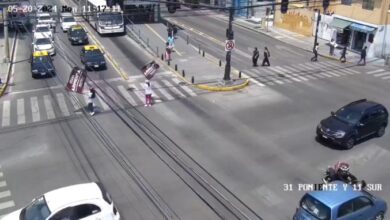 11 Sur, 31 Poniente, repartidor de comida, accidente