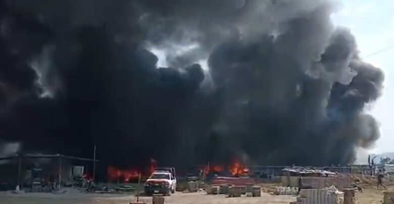 incendio, vehículos. corralón, cuautlancingo