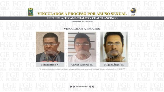 abuso sexual, detenidos, vinculados a proceso, FGE