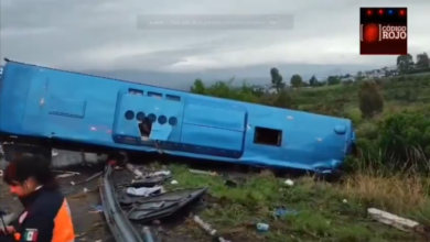 autobús, pasajeros, volcadura, Ocoyucan