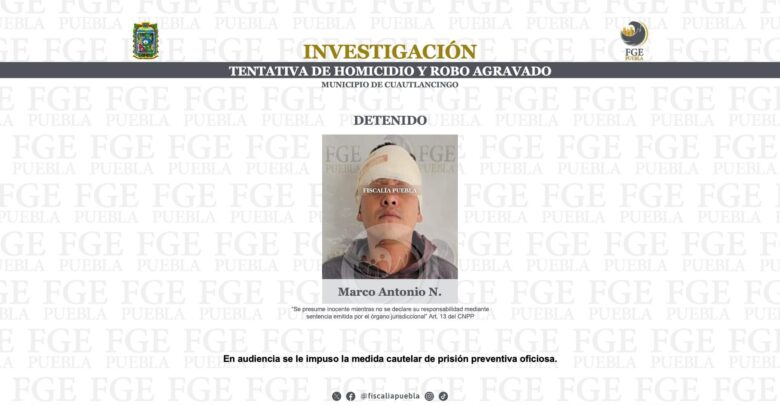 Cruz del Sur, detenido, robo a cuentahabiente, FGE