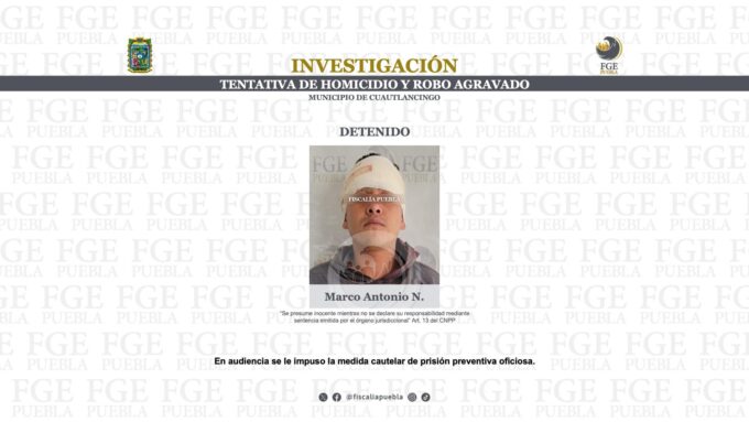 Cruz del Sur, detenido, robo a cuentahabiente, FGE