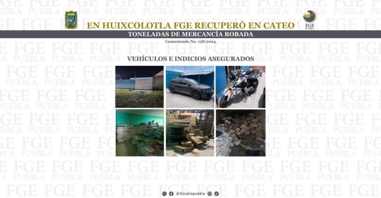 Huixcolotla, cateo, mercancía, robo