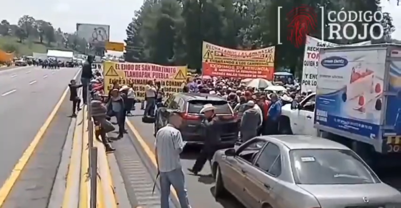 Santa Rita Tlahuapan, bloqueo, corte de circulación, protesta