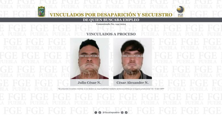 padre e hijo, vinculados a proceso, secuestro, FGE