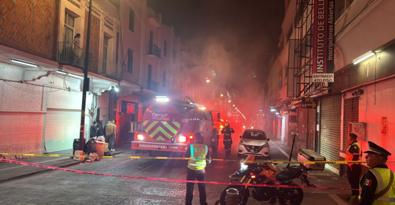 Centro Histórico, incendio, venta de globos, local