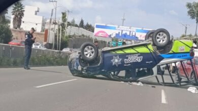 patrulla, volcadura, lesionados, persecución