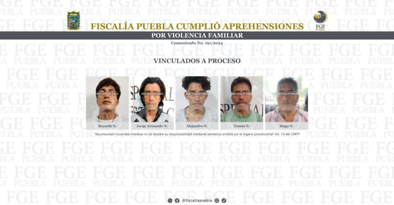 violencia familiar, detenidos, golpes, Fiscalía General del Estado