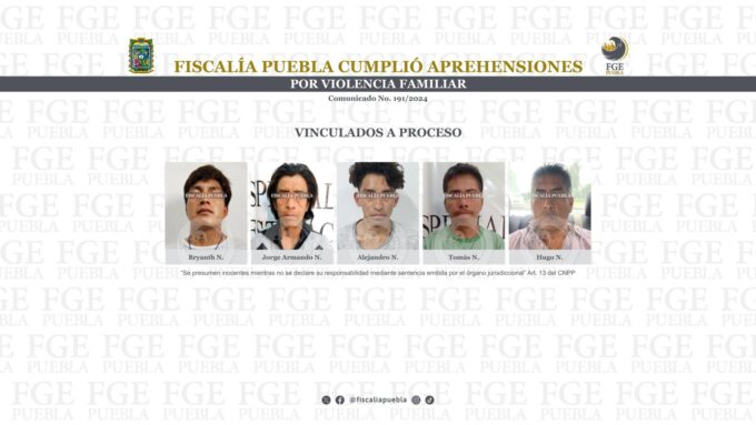 violencia familiar, detenidos, golpes, Fiscalía General del Estado