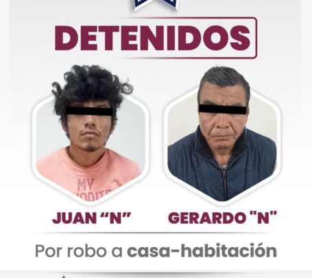 La Resurrección, detenidos, robo a casa habitación, SSC