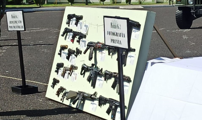 SEDENA, FGR, armamento, destrucción