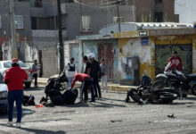 Avenida Nacional, choque, herido, Policía Municipal