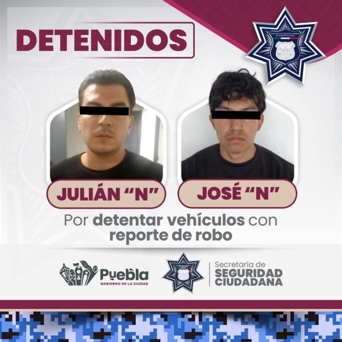 SSC, detención, robo, ciudad de Puebla