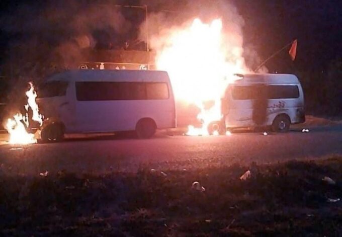 Ocoyucan, calcinadas, camionetas, riña