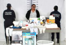 mercancía, robo, supermercado, detenida