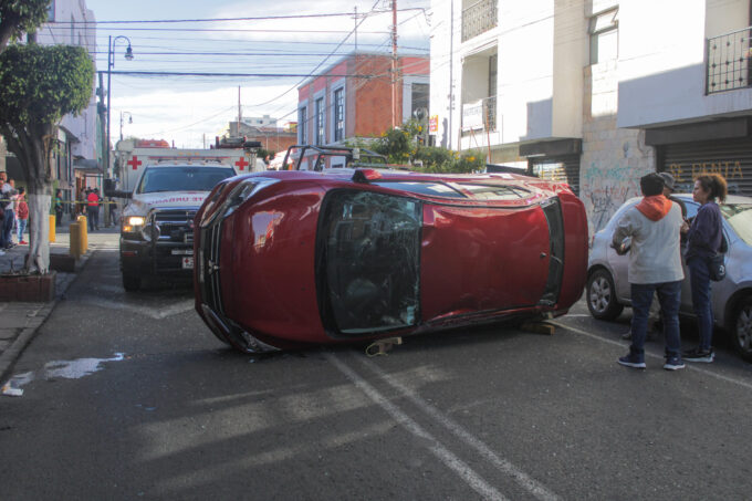 Centro Histórico, choque, fuga, mujer lesionada